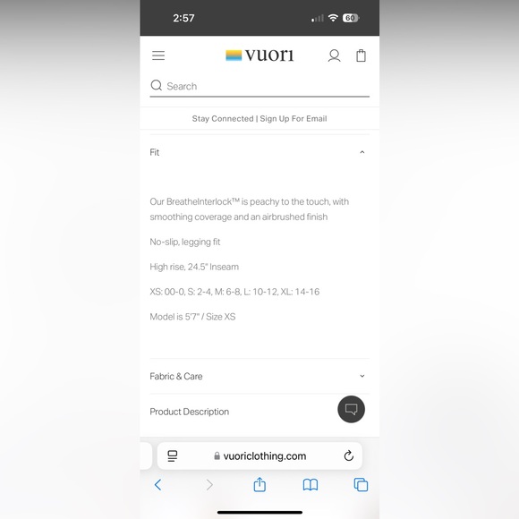 Vuori Daily Pocket Legging- Brand New Size Small - Picture 3 of 5